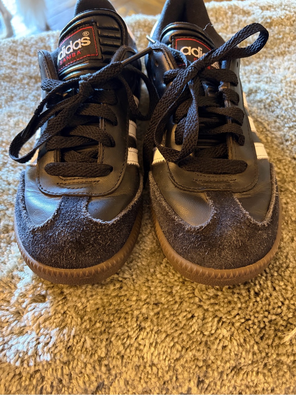 adidas Kids Black and White Samba Sneaker size 3 - Picture 2 of 7